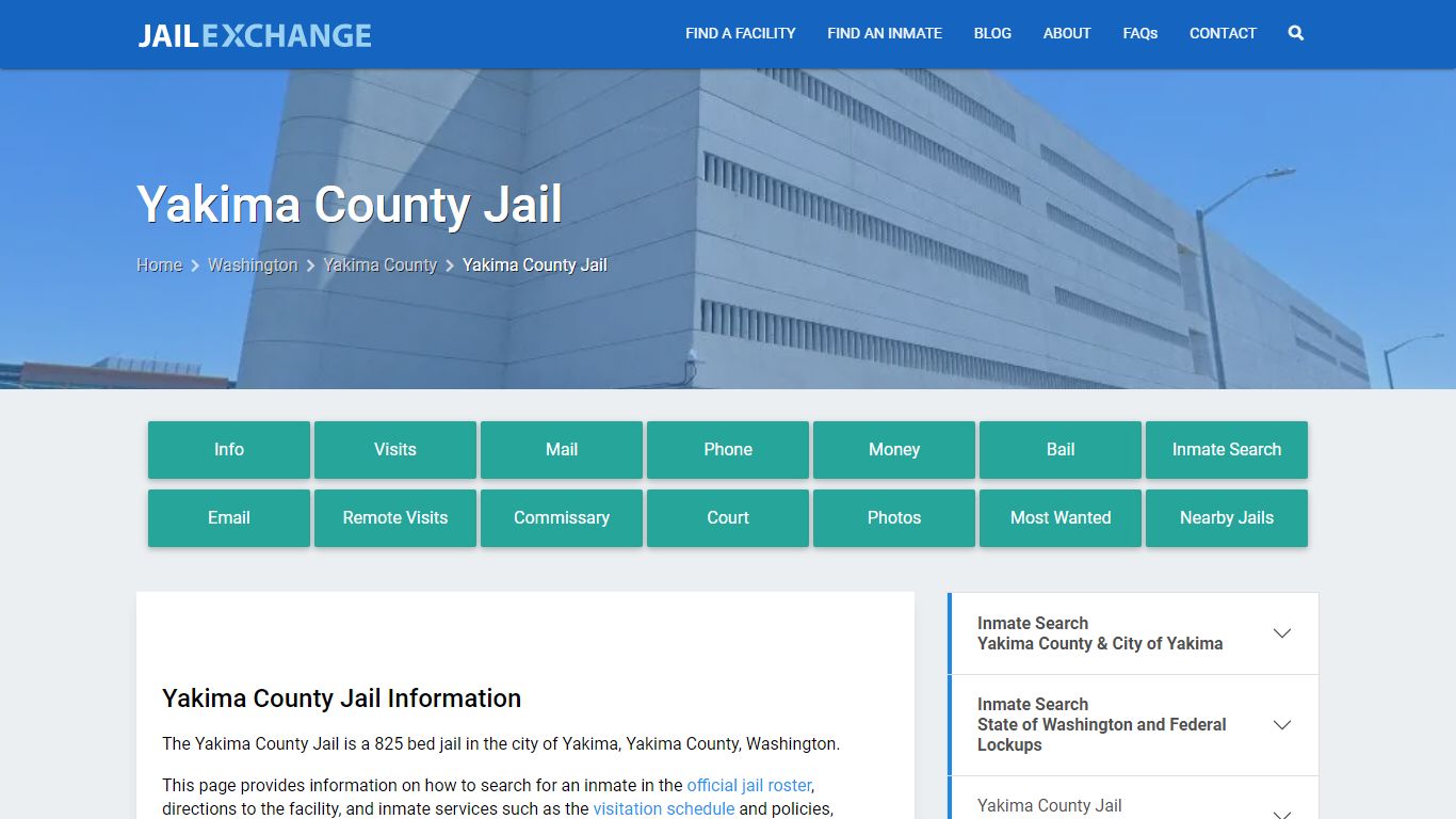 Yakima County Jail, WA Inmate Search, Information