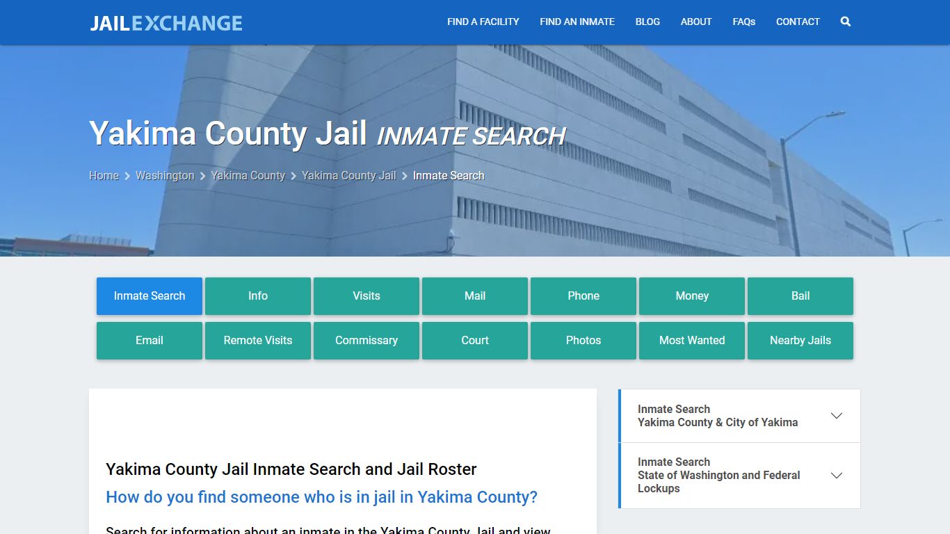 Inmate Search: Roster & Mugshots - Yakima County Jail, WA